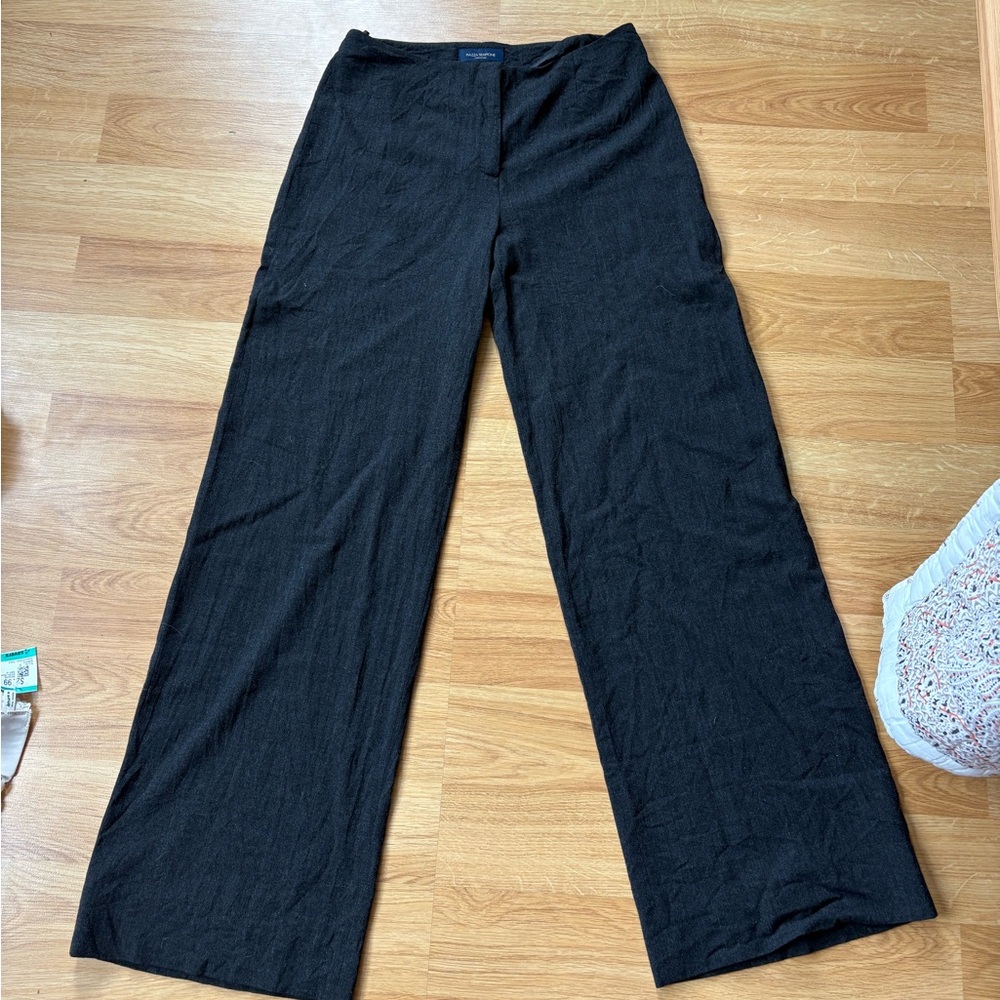 Black/ dark grey wool work Pants